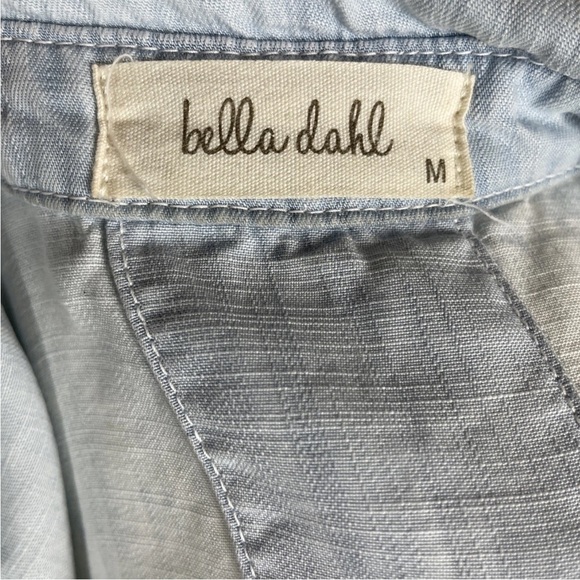 Bella Dahl Light Blue Chambray Sleeveless T-Shirt A-Line Dress Size Medium - Picture 6 of 7